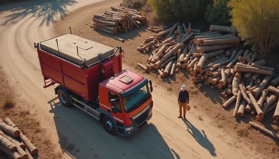 Visual context for wood chipper commercial