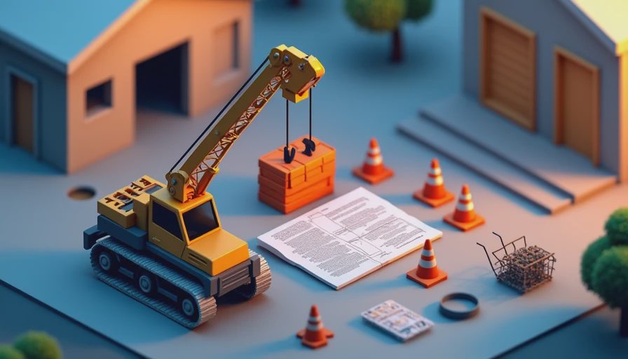 Visual context for small crawler crane