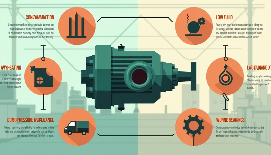 Visual context for common causes of hydraulic pump failure