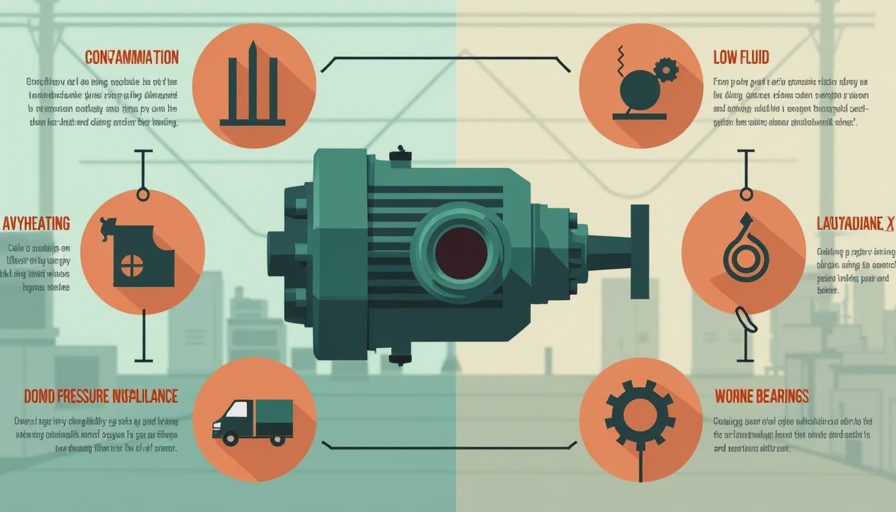 Visual context for common causes of hydraulic pump failure