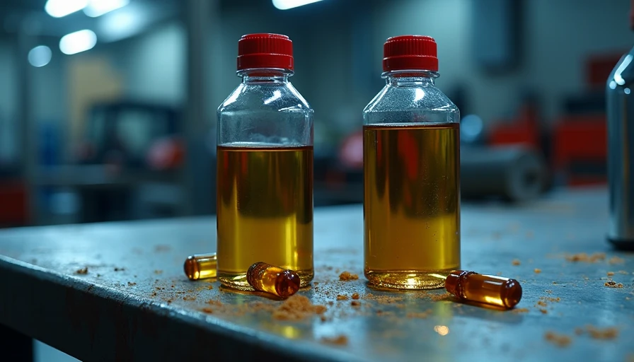 Visual context for synthetic vs mineral hydraulic oil
