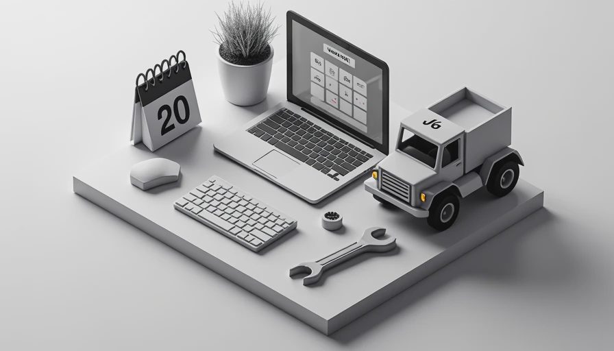Visual context for fleet maintenance software with scheduling