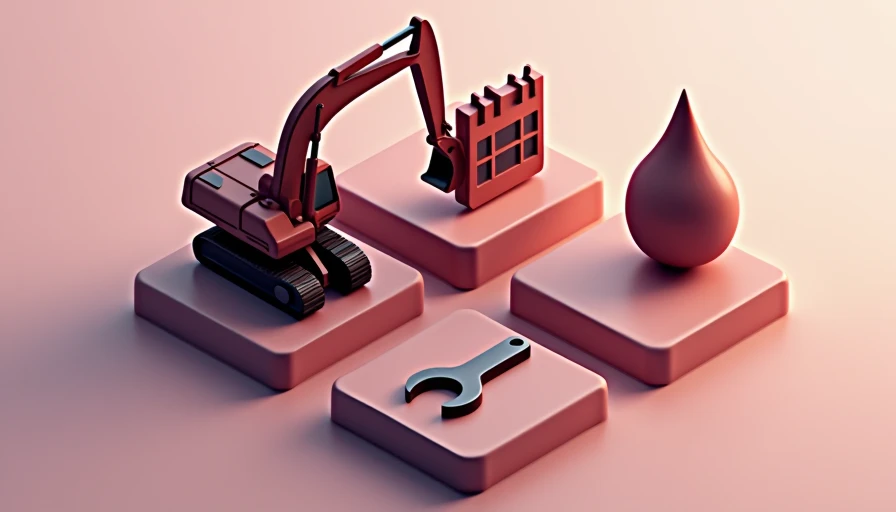 Illustration for how often to change hydraulic oil in excavator