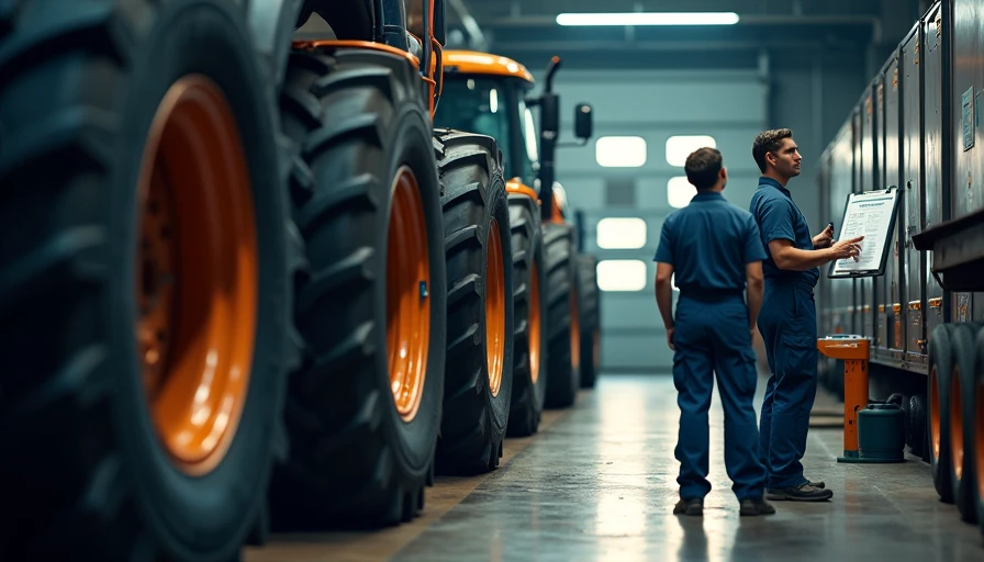 Visual context for heavy equipment tire maintenance checklist