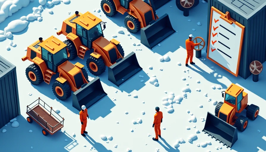 Visual context for winterizing heavy equipment checklist