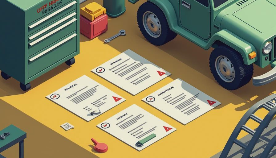 Illustration for off-highway vehicle maintenance checklist