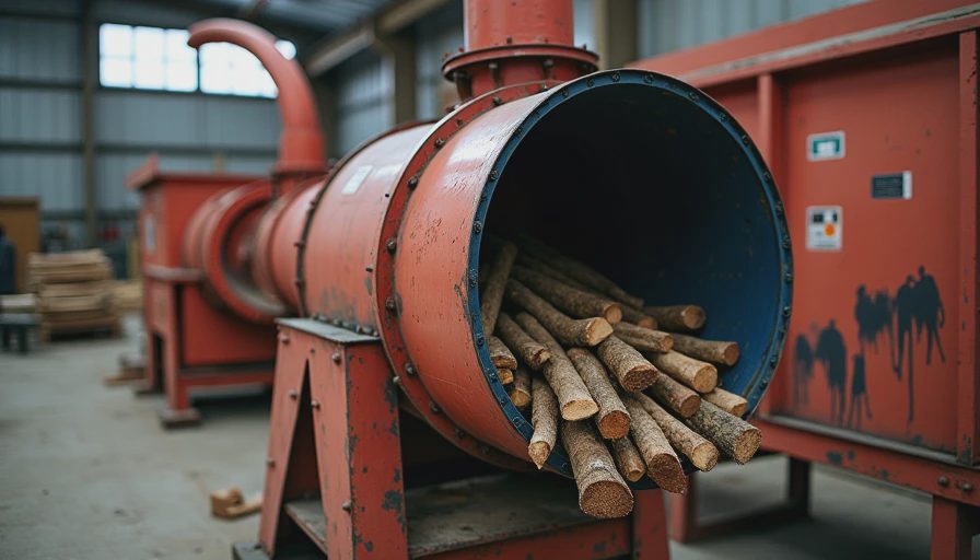 Illustration for industrial wood chipper