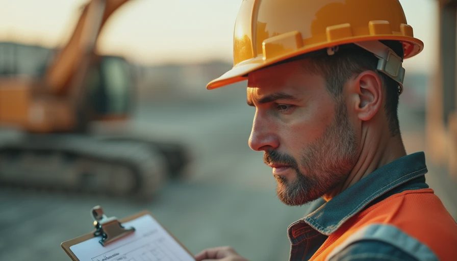 Illustration for excavator crane