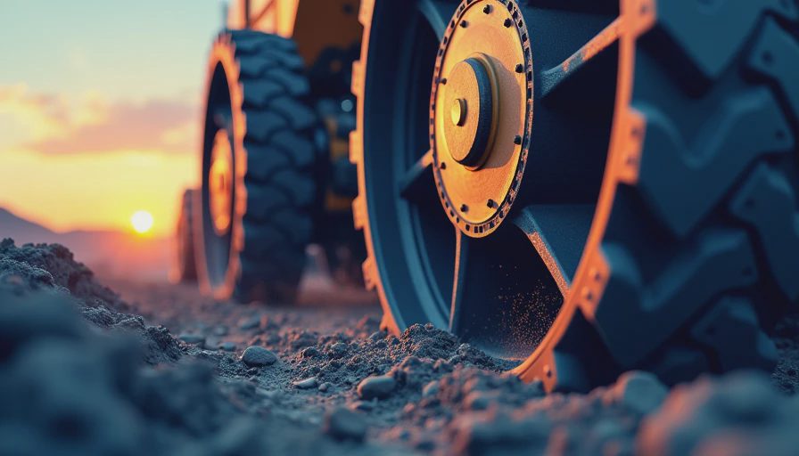 Illustration for rock wheel trencher
