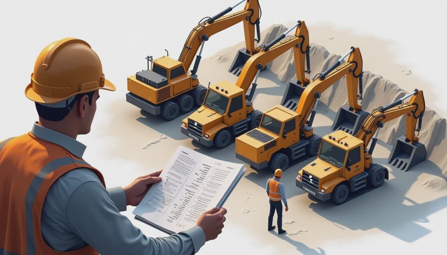 Illustration for mining excavator selection matching class