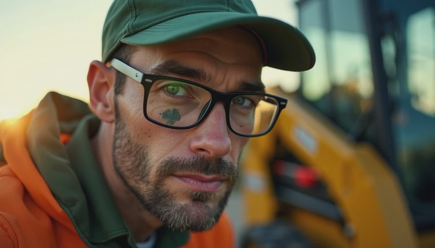 Visual context for mini excavator maintenance