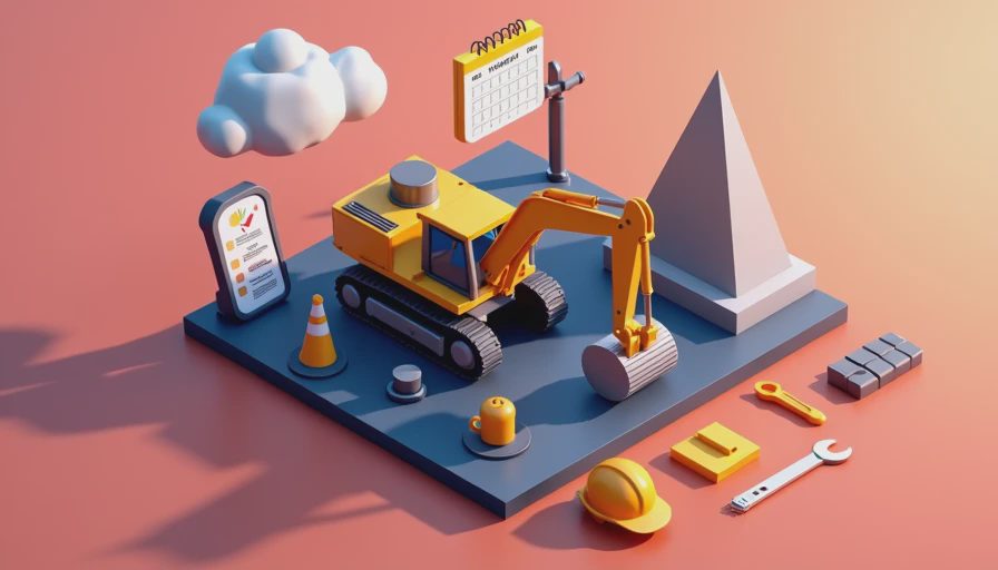 Visual context for excavator maintenance schedule